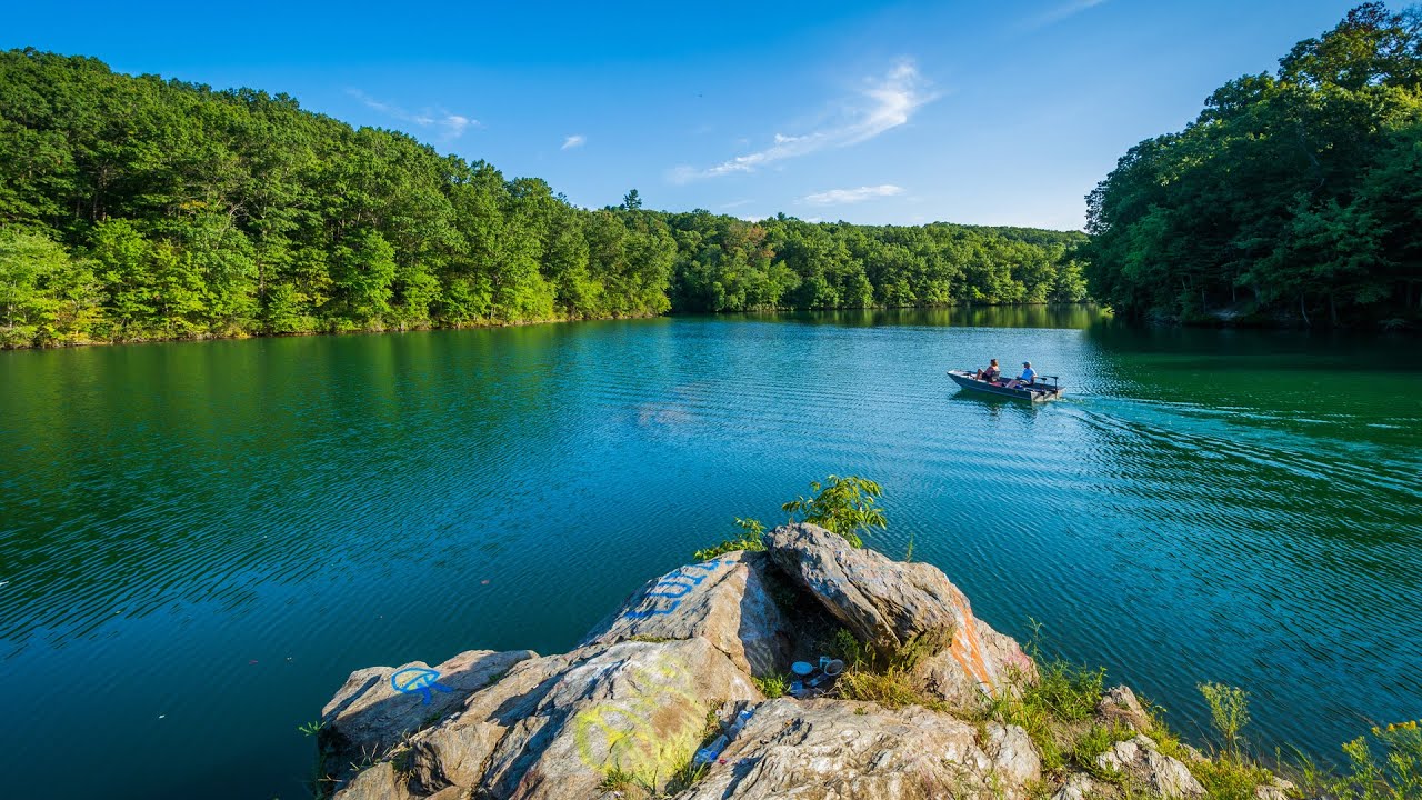 speed boat on a lake