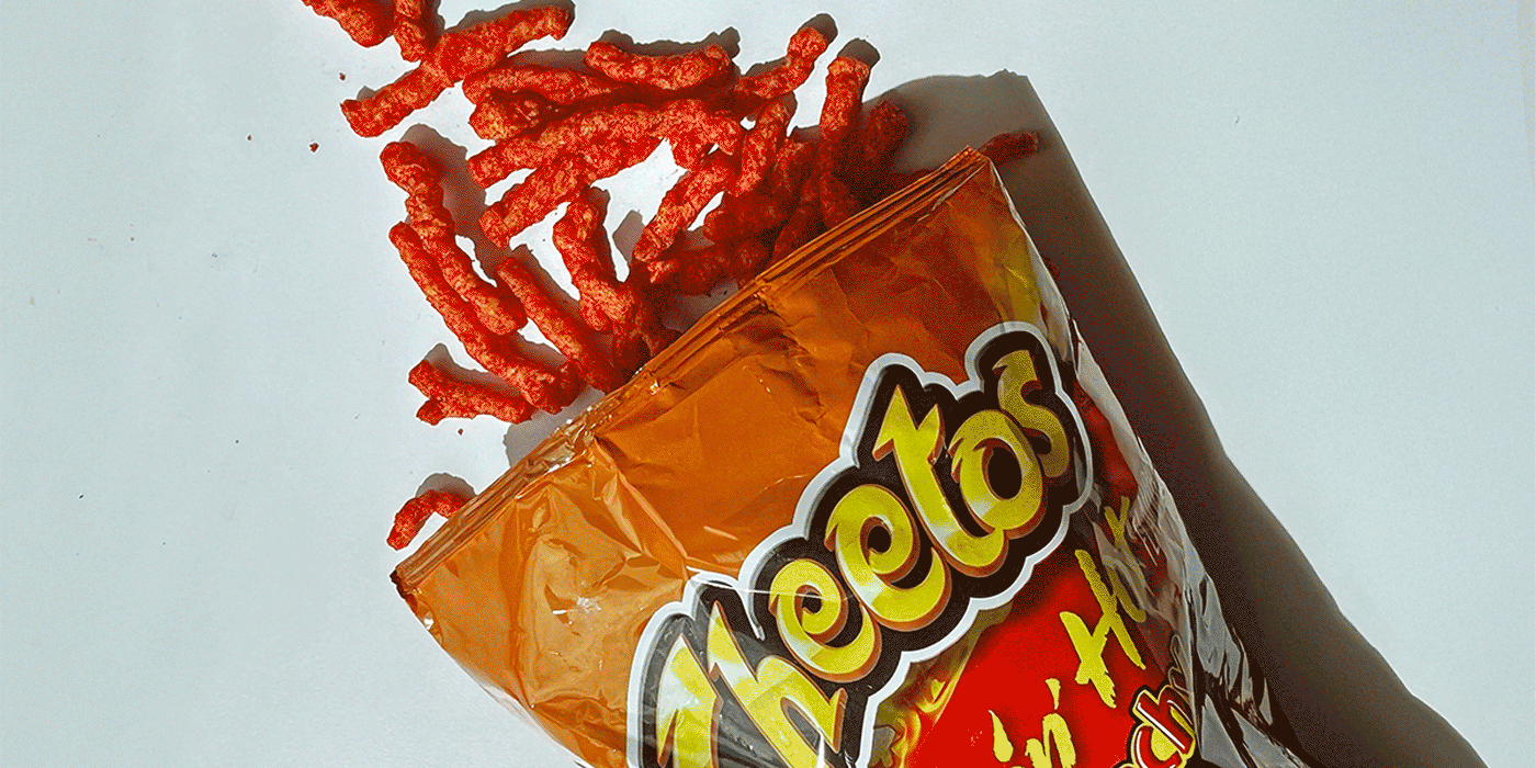 Rotating images of spicy foods