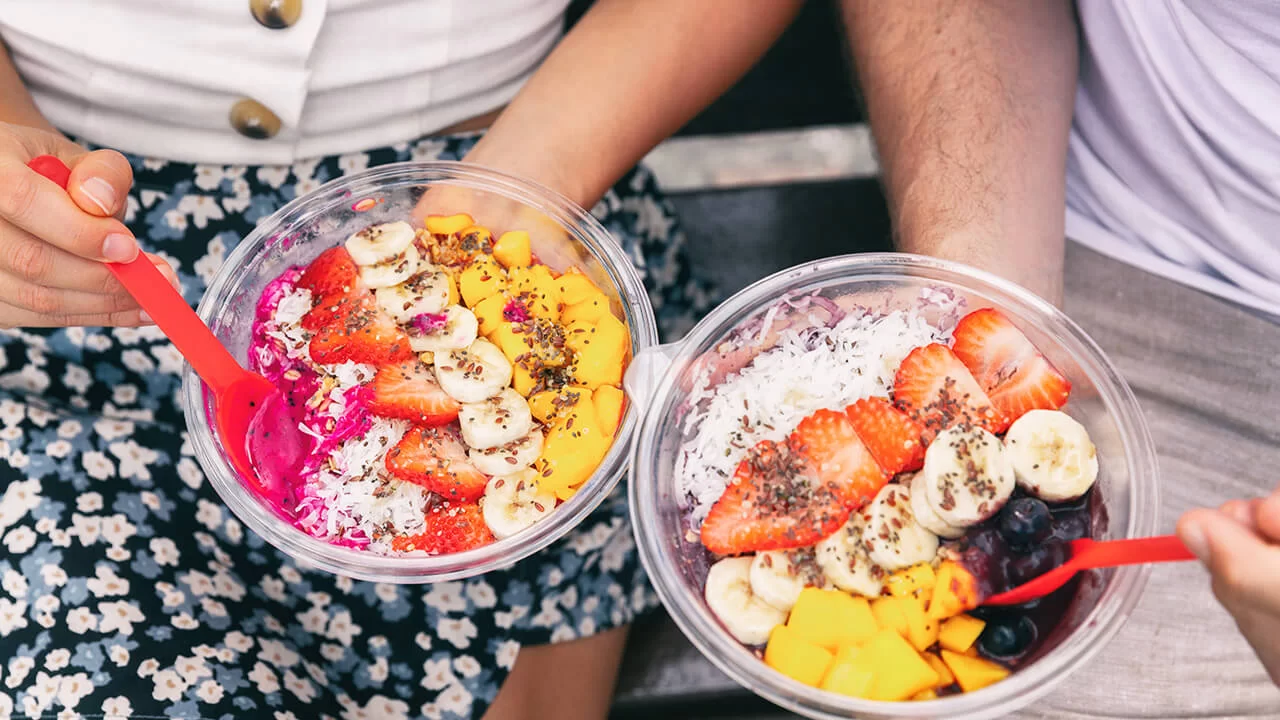 Two acai bowls