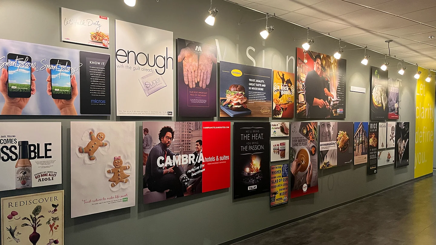 Marriner office brand wall