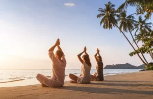 Yoga on the beach