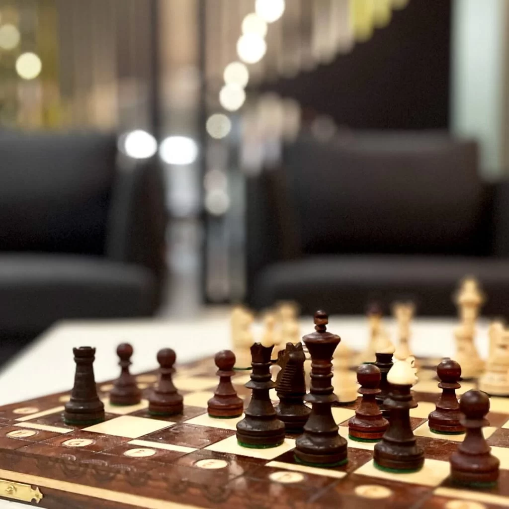 Chess board in office